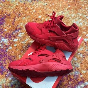 Red Nike huaraches